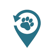 Location Button - Paw Graphic