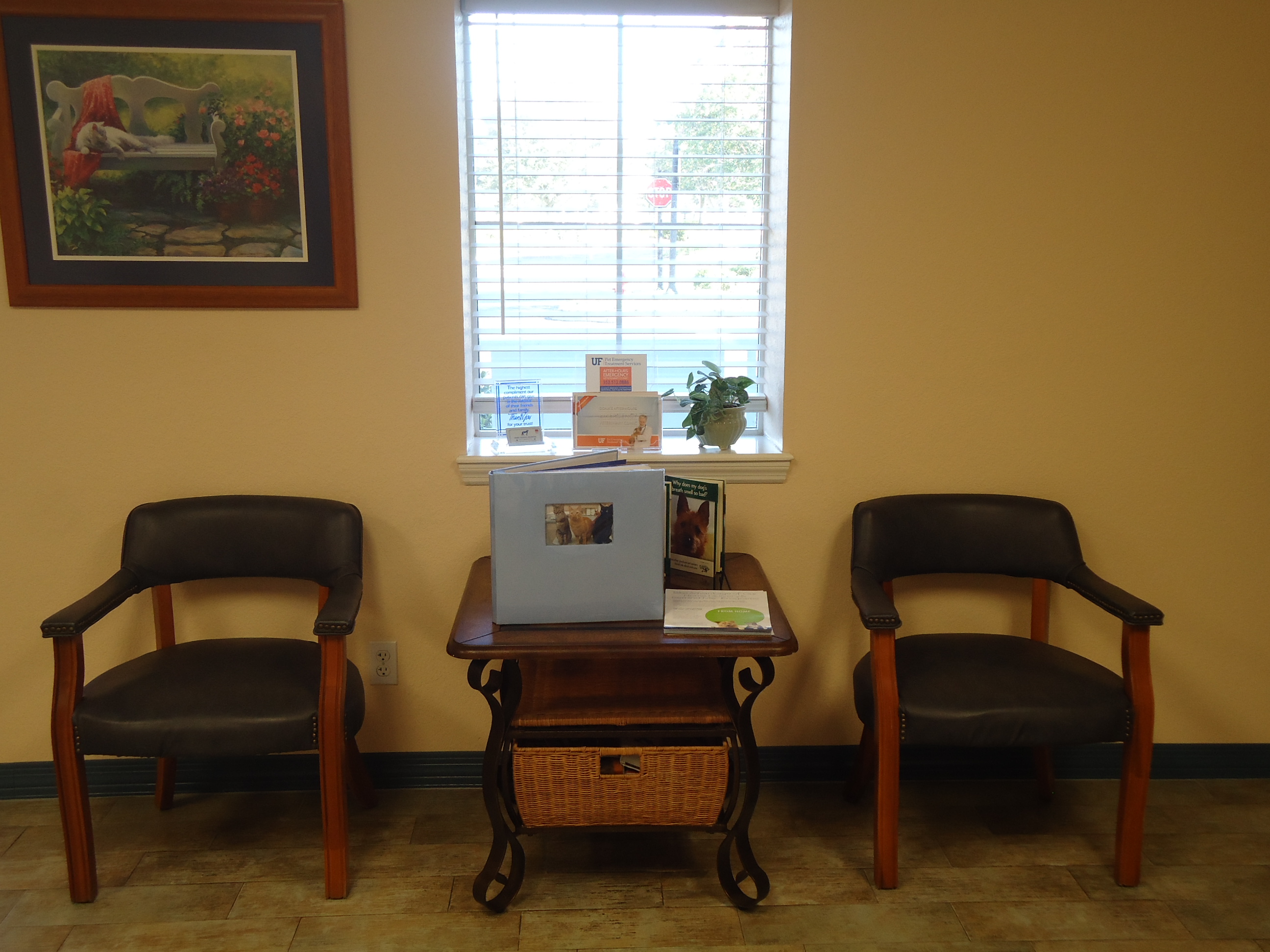 Reception area / waiting room - two chairs near a window